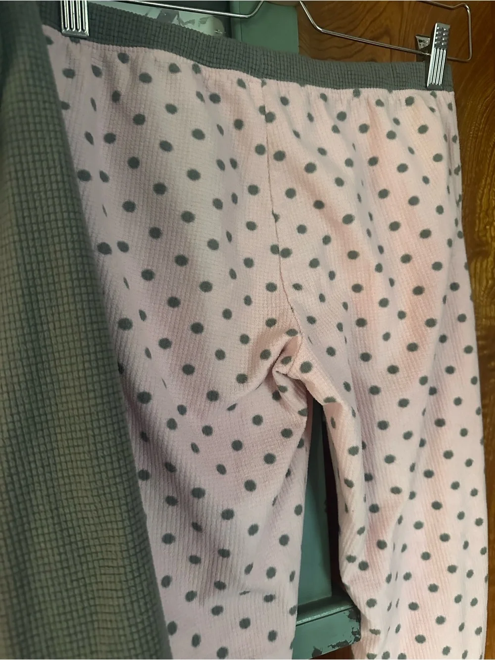 Justice Pink & Olive Polka Dot Pajama Set - Peace Love & Sleep